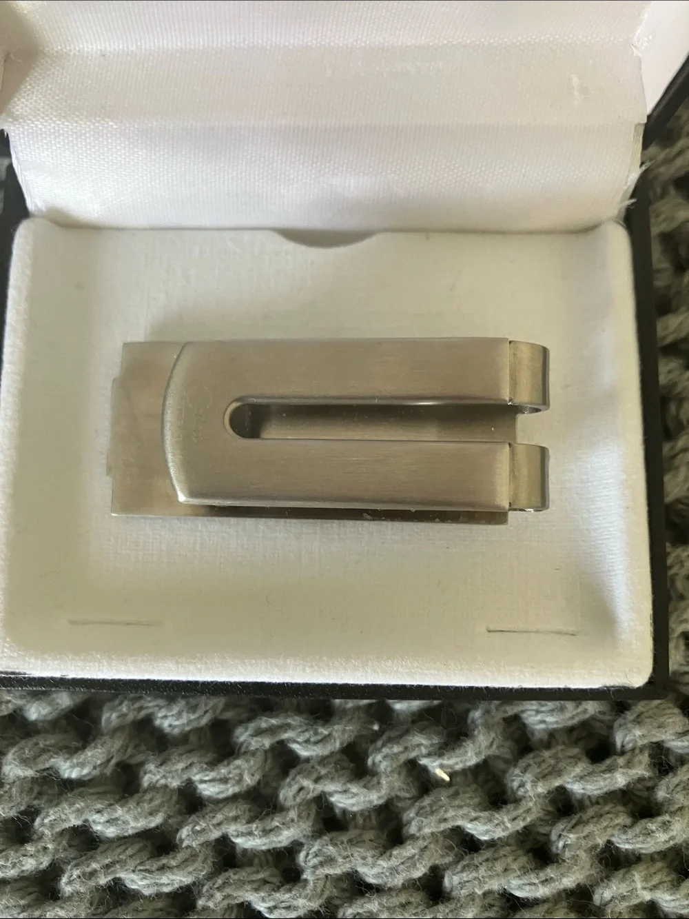 Colibri Stainless Steel Money Clip in Silver and Black